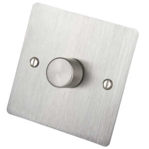 Scolmore Click Define 400W 1 Gang 2 Way Dimmer Switch Stainless Steel