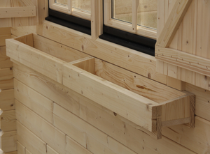 Flower box for double window