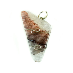 Agnitite Wire Wrap Silver Pendant