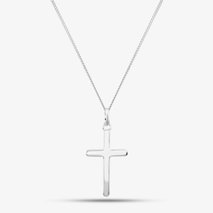 Silver Plain Cross Pendant P177 N2326