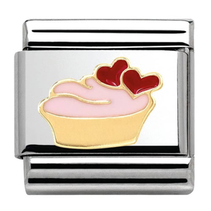 Nomination CLASSIC Gold Madame Monsieur Cupcake Charm 030285/02
