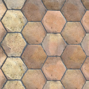 Regenerado Natural Hexagon Terracotta Tiles 6x6