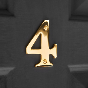 House Numbers - Polished Brass - 4 - Four
