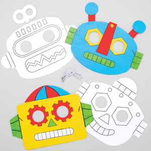 Masken zum Ausmalen Roboter