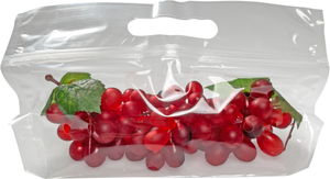 Vented Plastic Produce Bags - 10.75" x 6.125" + 4" 2.5 mil