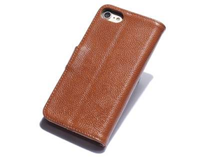 Premium Leather Wallet Case for iPhone SE 2 / SE 3 - Caramel