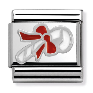 Nomination CLASSIC Silvershine Christmas Candy Cane And Bow Charm 330204/07