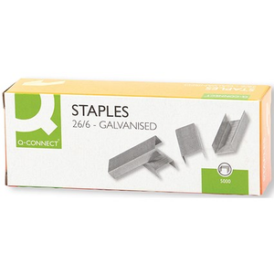 Q-Connect 26/6mm Staples, Pack of 5000