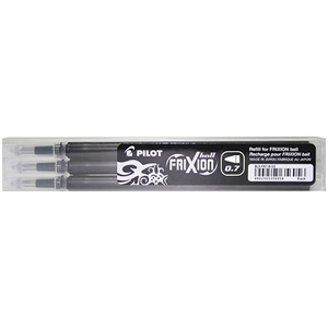 Pilot FriXion Rollerball Pen Refill Medium Black (Pack of 3) 075300301
