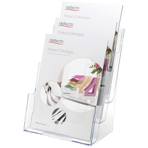 Deflecto 3 Tier Literature Holder A4 DE773YTCRY