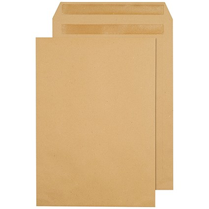 Q-Connect 353x250mm (B4) Envelopes, Self Seal, 90gsm, Manilla, Pack of 250