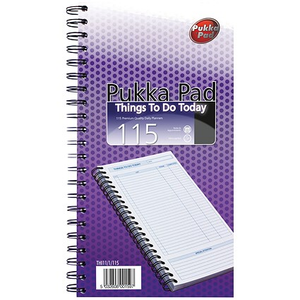 Pukka Pad Wirebound Things to Do Today Book, Perforated, 280x152mm, 115 Pages