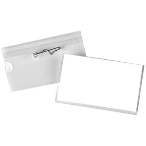 Announce Pin Name Badge, 54x90mm, Clear, Pack of 50