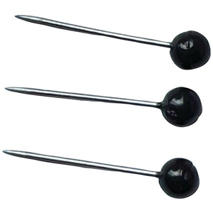Map Pins Black 4.5mm Spherical Plastic Heads Pack of 100 WS26890