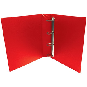 Presentation Ring Binder, A4, 4 D-Ring, 25mm Capacity, Red, Pack of 10