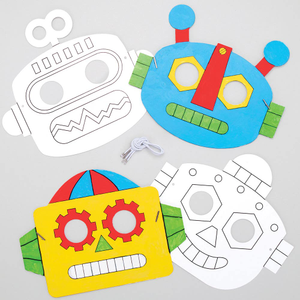 Inkleurbare Robot Maskers