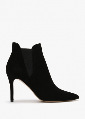 Adril Black Suede Ankle Boots