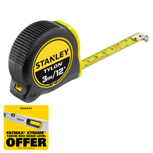 Stanley 1-30-686 Tylon Pocket Tape Measure 3m/10ft (13mm Wide)