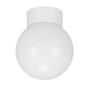 ES/E27 150mm Sphere Ceiling Light with Opal Glass White