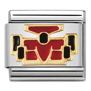 Nomination CLASSIC Gold Sports Red Formula 1 Car Charm 030203/23