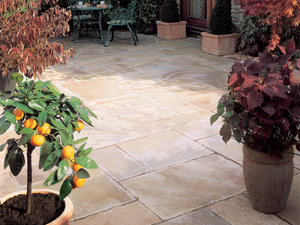 Bradstone - Natural Sandstone Paving - Sunset Buff - Patio Pack