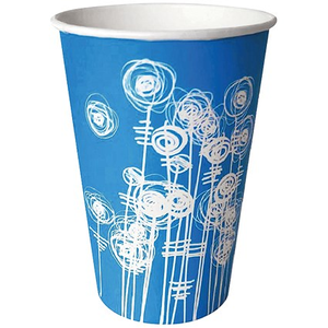Aqua Swirl Paper Water Cup, 200ml, Blue, Pack of 100