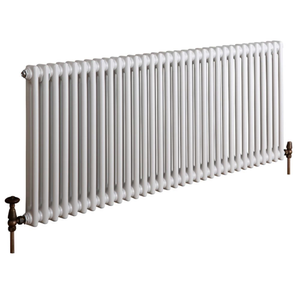 Milano Windsor - White Traditional Horizontal Double Column Radiator - 600mm x 1505mm - without Feet