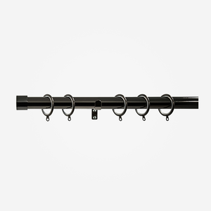 35mm Allure Classic Black Nickel End Cap Finial Curtain Pole