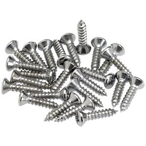 Fender Pickguard - Control Plate Mounting Screws - 24-Pack (Chrome)