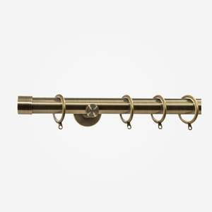 28mm Allure Signature Antique Brass End Cap Curtain Pole