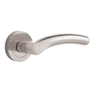 Medusa Lever On Rose Door Handle - Brushed Nickel (Pair)