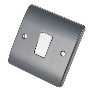 10A 1 Gang 2 Way Light Switch Graphite