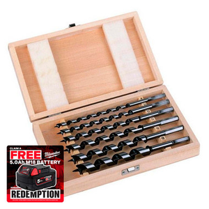 Milwaukee 4932373380 Wood Auger Drill Set 230mm 6 Pieces