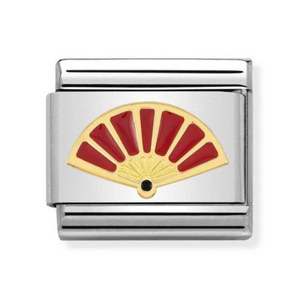 Nomination CLASSIC Gold Symbols Red Enamel Fan Charm 030285/48