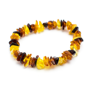 Light Mix Baltic Amber Chip Bracelet