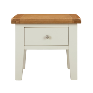 Cambridge Classic Cream Painted Oak 1 Drawer Lamp Table