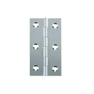 75mm Brass Butt Hinge Polished Chrome (Pair)