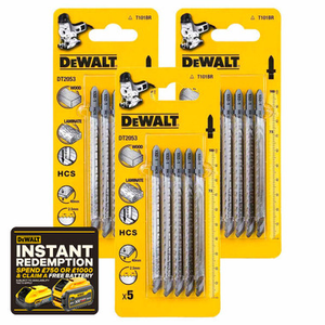 DeWalt DT2053-QZ T101BR HCS Jigsaw Blades for Wood 73mm (15 Pack)
