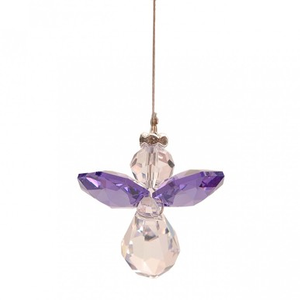 Purple Lead Crystal Hanging Angel