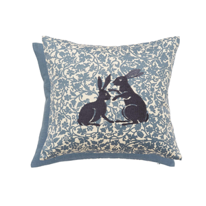 Kennet Cushion 45cm x 45cm, Indigo & Gold