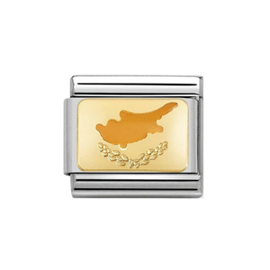 Nomination CLASSIC Gold Cyprus Flag Charm 030234/49