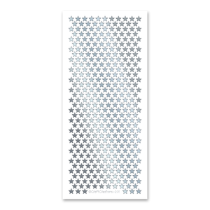 5 Point Stars (S) Silver Self Adhesive Peel Off Stickers