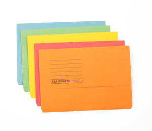 Classmates Document Wallet - Foolscap - Assorted - Pack of 50