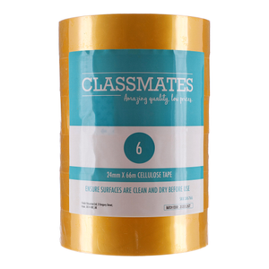 Classmates Golden Tape - 24mm x 66m - Pack of 6