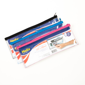 Helix Pencil Case - Assorted - 330x125mm - Pack of 12