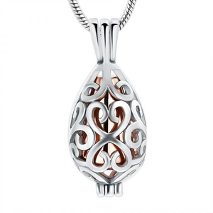Rose Gold Teardrop CagedAshes Necklace