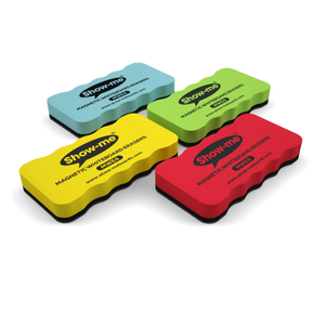 Show-me Magnetic Whiteboard Eraser - Assorted - Pack of 4