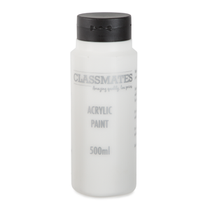 Classmates Acrylic Paint - White - 500ml