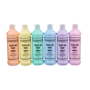 Classmates Ready Mixed Paint - Pastels - 600ml - Pack of 6