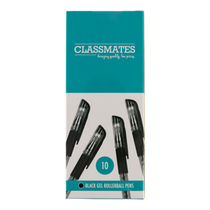 Classmates Gel Rollerball Pen - Black - Pack of 10
